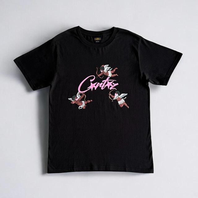 Corteiz Men's T-shirt - Black/Pink - L on Productcaster.