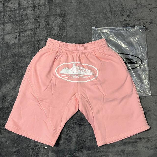 Corteiz Men's Shorts - Pink/White - M on Productcaster.