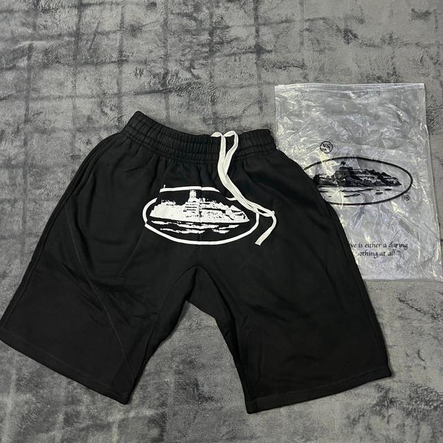 Corteiz Men's Shorts - Black/White - XS on Productcaster.