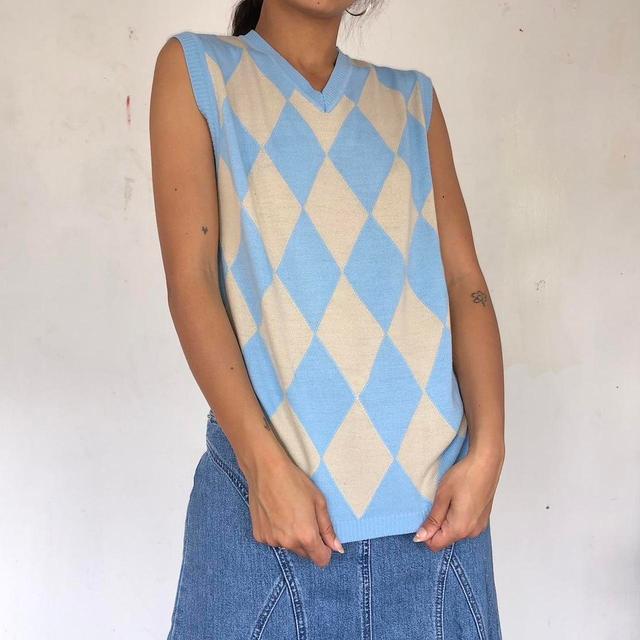 Vintage Women's Vest - Blue - M on Productcaster.