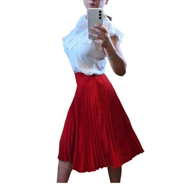 Guess Women's Midi Skirt - Red - One size on Productcaster.