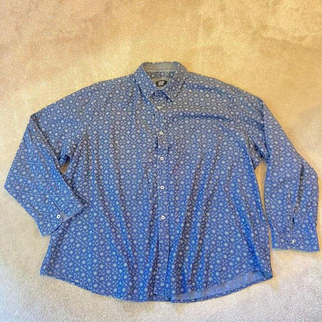 Preloved Men's Shirt - Blue - 3XL on Productcaster.