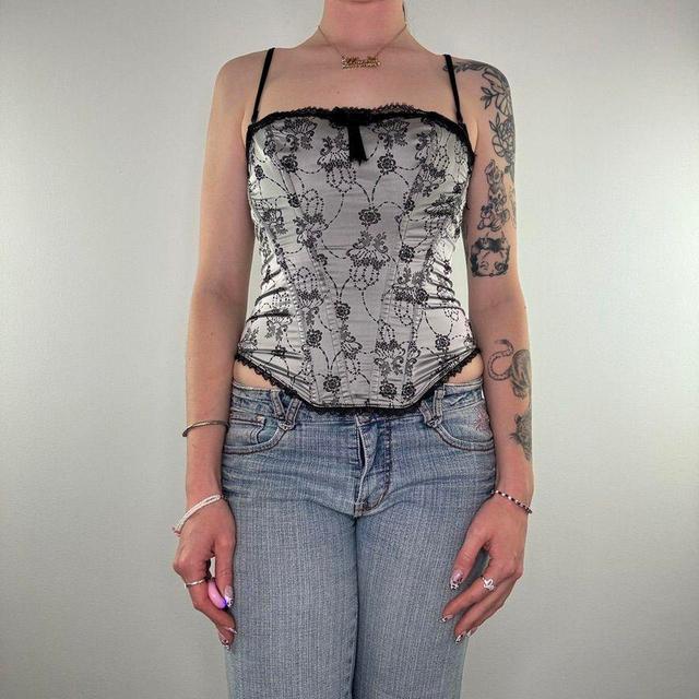 Vintage Women's Corset - Silver - M on Productcaster.