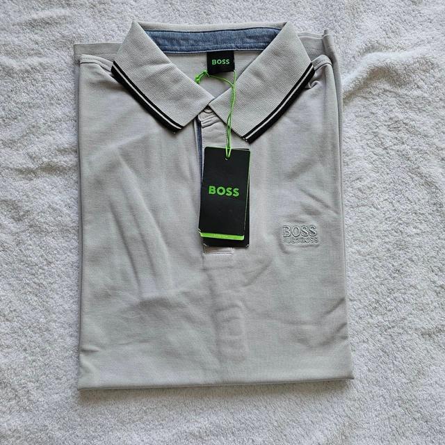 BOSS Men's Polo shirt - Silver - S on Productcaster.