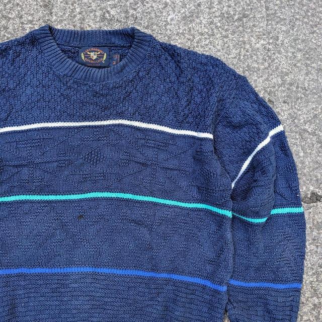 Vintage Men's Jumper - Navy - L on Productcaster.