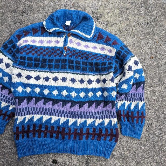 Handmade Women's Jumper - Blue - 18 on Productcaster.