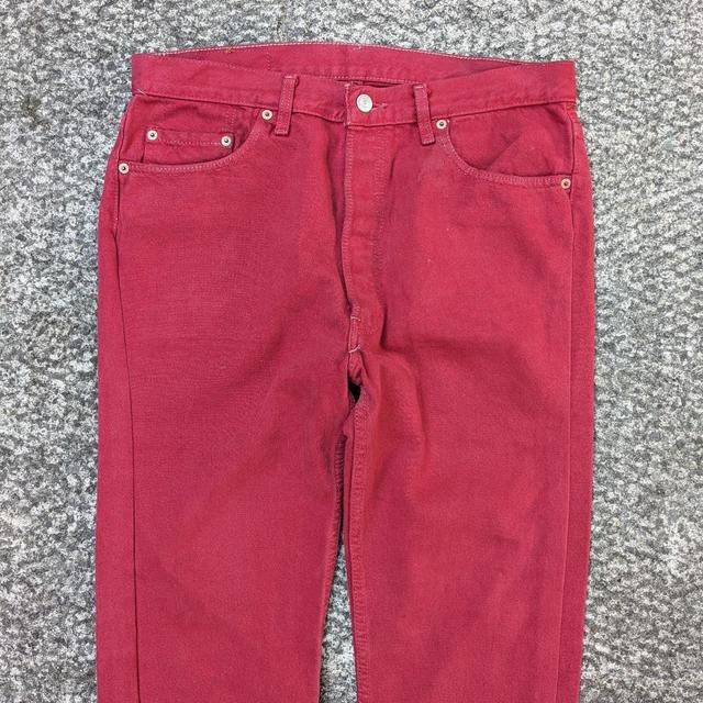 Levi's Men's Slim Jeans - Red - 34" on Productcaster.