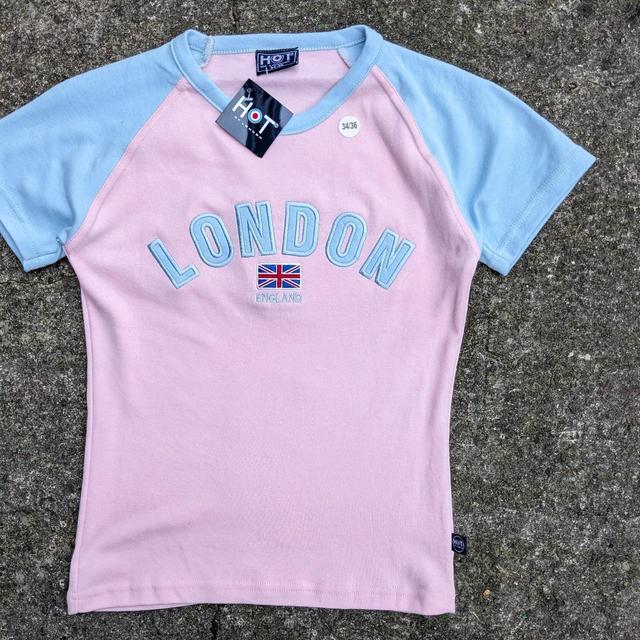 Vintage Women's T-shirt - Pink/Blue - 4 on Productcaster.