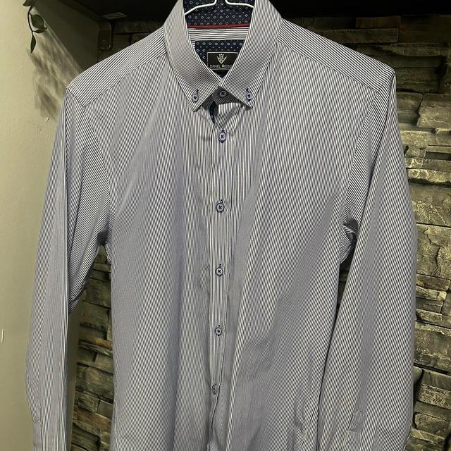 Men's Shirt - Blue/White - S on Productcaster.