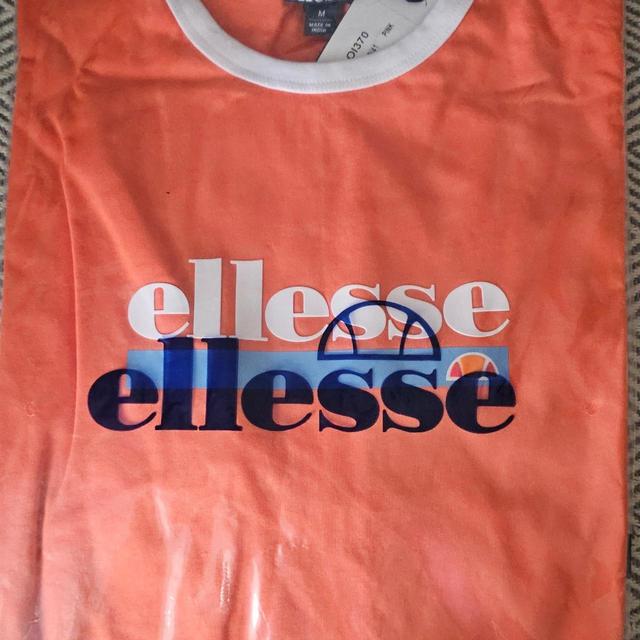 Ellesse Men's T-shirt - Orange/Multi - M on Productcaster.