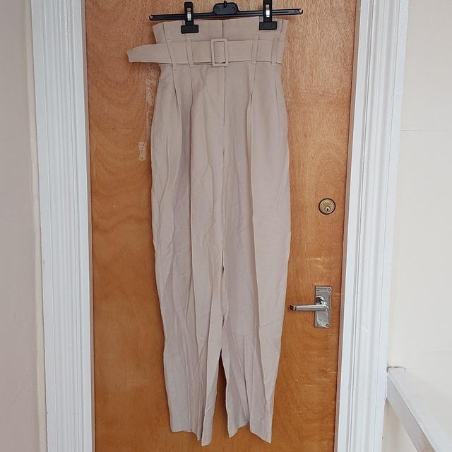 Topshop Women's High waisted Trousers - Tan - UK 6 on Productcaster.