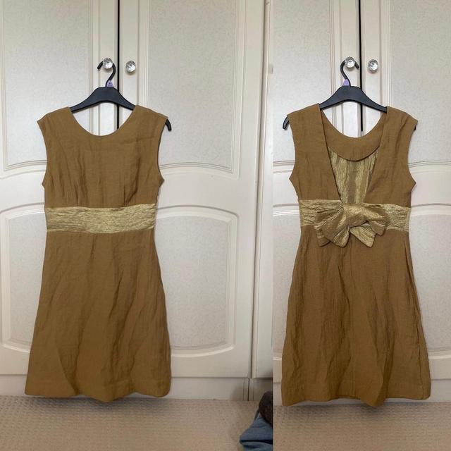 Topshop Women's Party Dress - Gold/Tan - 10 on Productcaster.