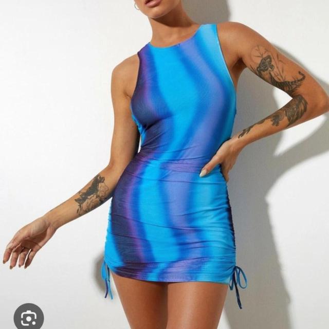 Motel Women's Bodycon Dress - Blue/Multi - XS on Productcaster.