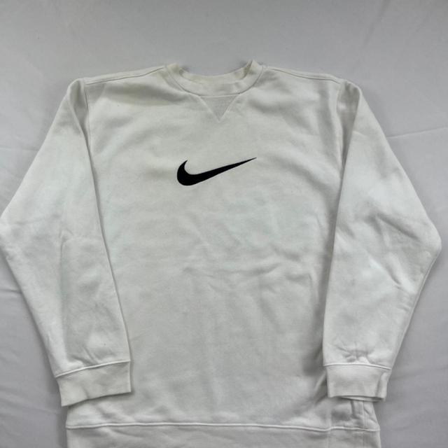 Nike Men's Sweatshirt - White/Black - S on Productcaster.