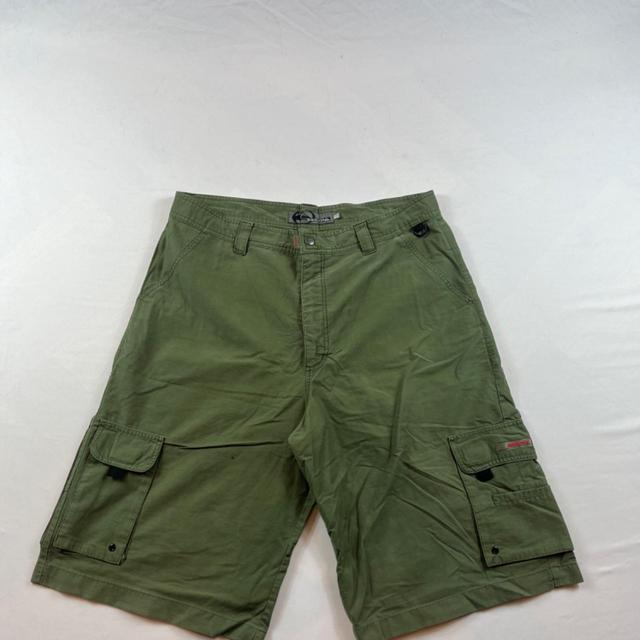 Quiksilver Men's Shorts - Green/Red - XL on Productcaster.