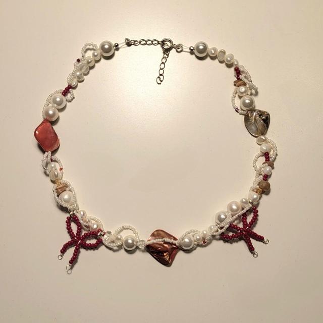 Handmade Women's Necklace - White on Productcaster.