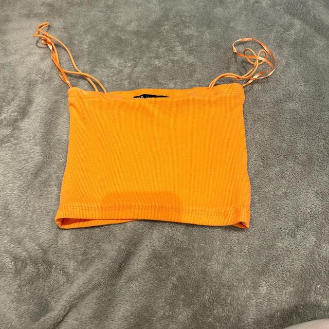 Zara Women's Crop top - Orange - S on Productcaster.