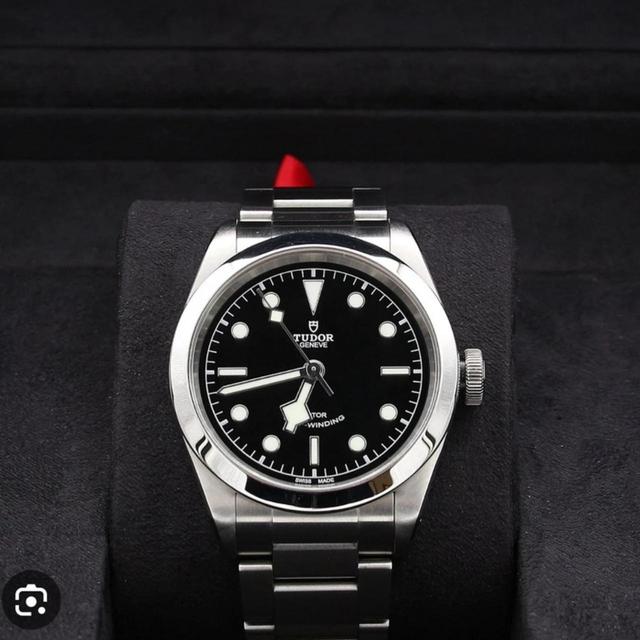 Tudor Men's Analogue Watch - Silver/Black on Productcaster.