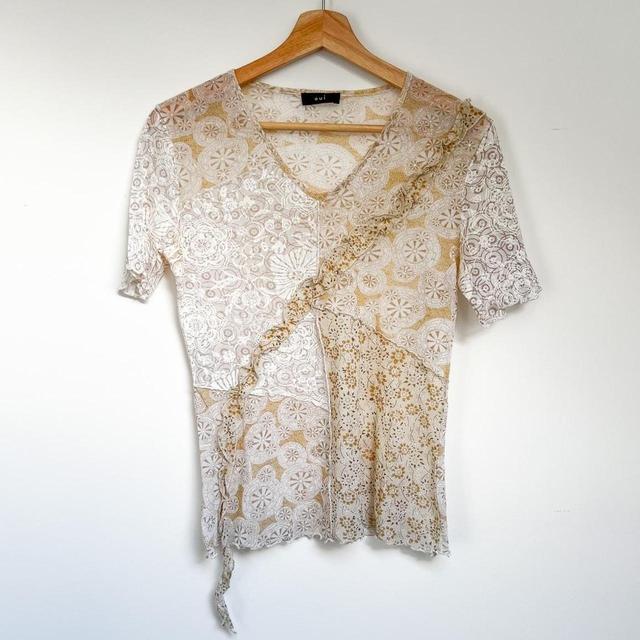 Vintage Women's T-shirt - Cream/Yellow - 12 on Productcaster.