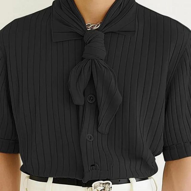 Shirtaporter Men's Shirt - Black/Blue - XL on Productcaster.