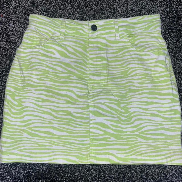 Motel Women's Skirt - Green/White - UK 8 on Productcaster.