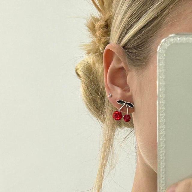 Women's Earrings - Red on Productcaster.