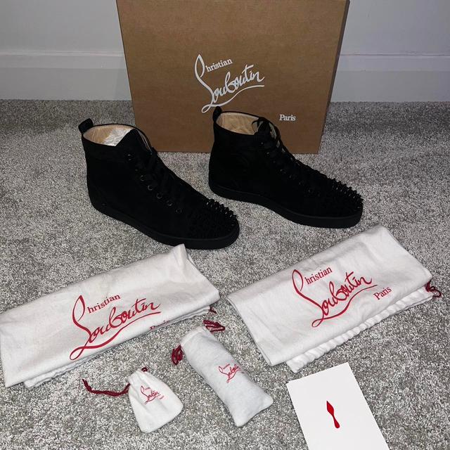 Christian Louboutin Men's Trainers - Black - UK 8 on Productcaster.