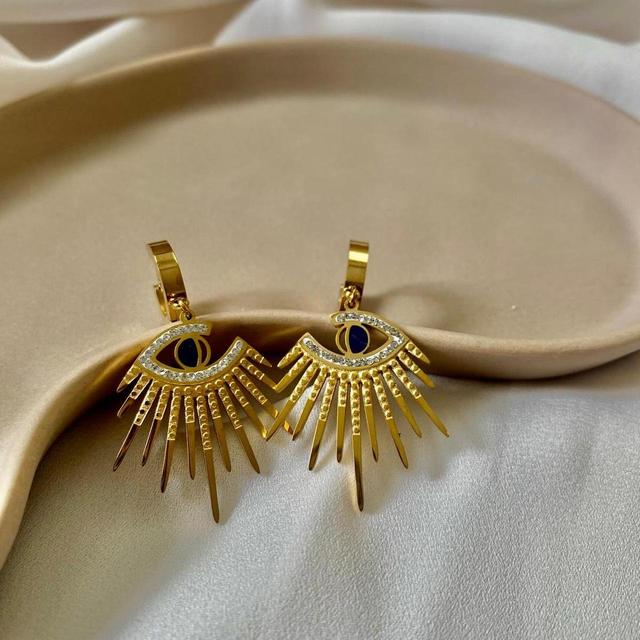 Women's Earrings - Gold on Productcaster.