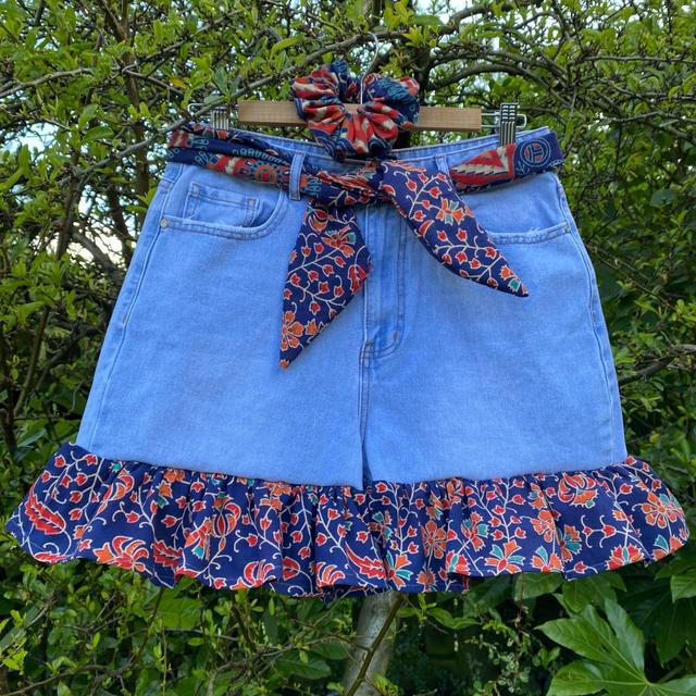 Reworked Women's Shorts - Blue/Orange - UK 12 on Productcaster.