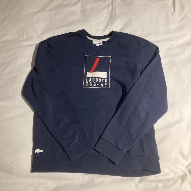 Lacoste Men's Sweatshirt - Navy/Blue - L on Productcaster.