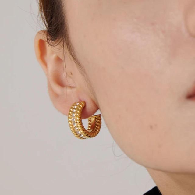 Handmade Women's Earrings - Gold/Tan on Productcaster.