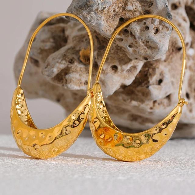 Handmade Women's Earrings - Gold/Tan on Productcaster.