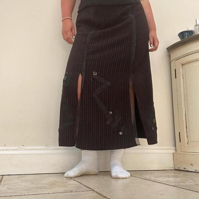 Women's Skirt - Black/Red - UK 14 on Productcaster.