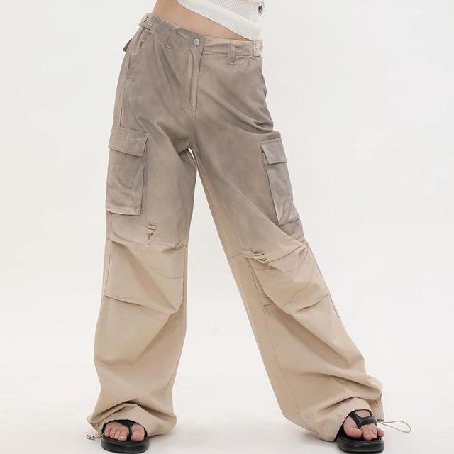 Women's Distressed Trousers - Tan/Cream - M on Productcaster.