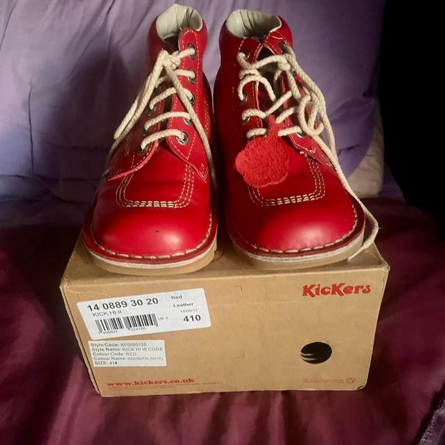 Kickers Men's Ankle Boots - Red - UK 8 on Productcaster.