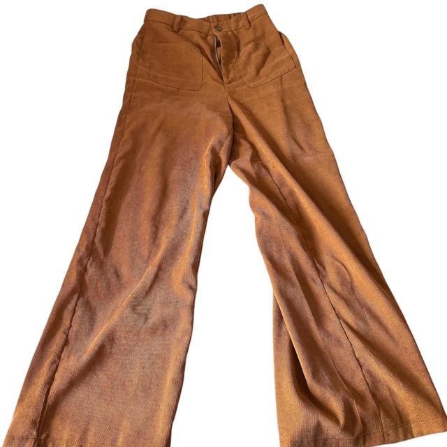 SHEIN Women's Trousers - Brown/Orange - UK 4 on Productcaster.