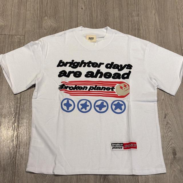 Broken Planet Men's T-shirt - White/Red - S on Productcaster.