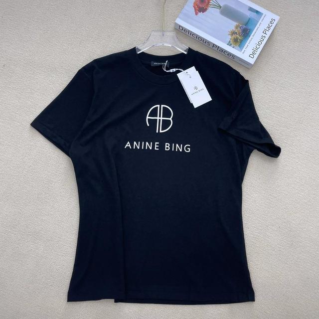 ANINE BING Men's T-shirt - Black - L on Productcaster.