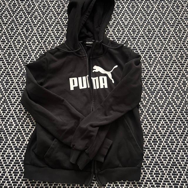 Puma Women's Hoodie - Black/White - 10 on Productcaster.