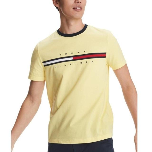 Tommy Hilfiger Men's T-shirt - Cream - XL on Productcaster.