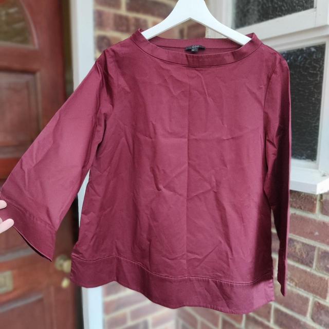 COS Women's Blouse - Red/Burgundy - 12 on Productcaster.