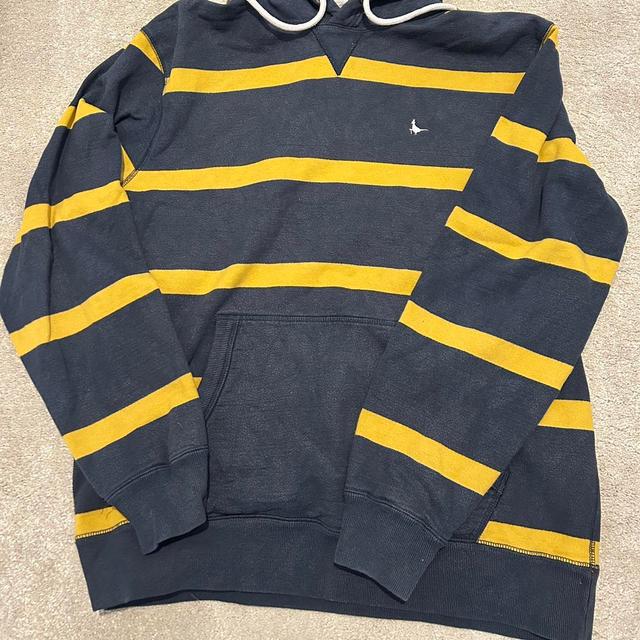 Jack Wills Men's Hoodie - Navy/Yellow - M on Productcaster.