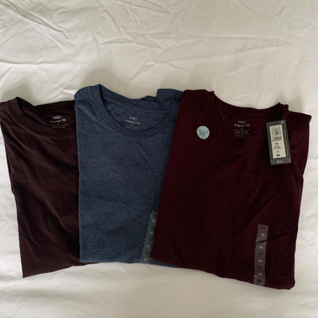 M&S Collection Men's T-shirt - Multi/Burgundy - M on Productcaster.