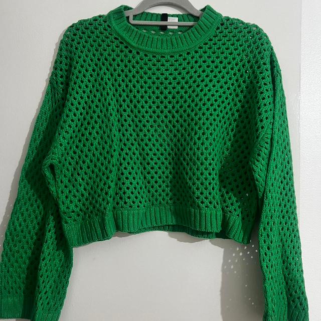 H&M Women's Jumper - Green - M on Productcaster.