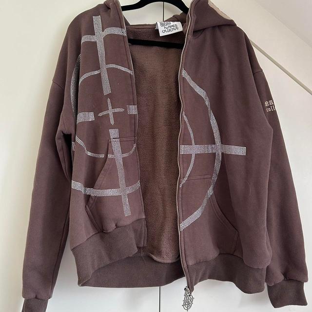 Named Collective Women's Hoodie - Brown/Silver - M on Productcaster.