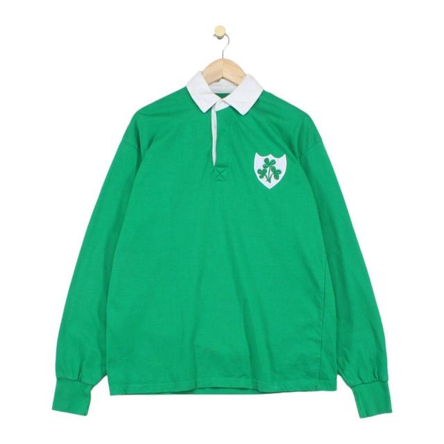 Vintage Men's Polo shirt - Green - L on Productcaster.