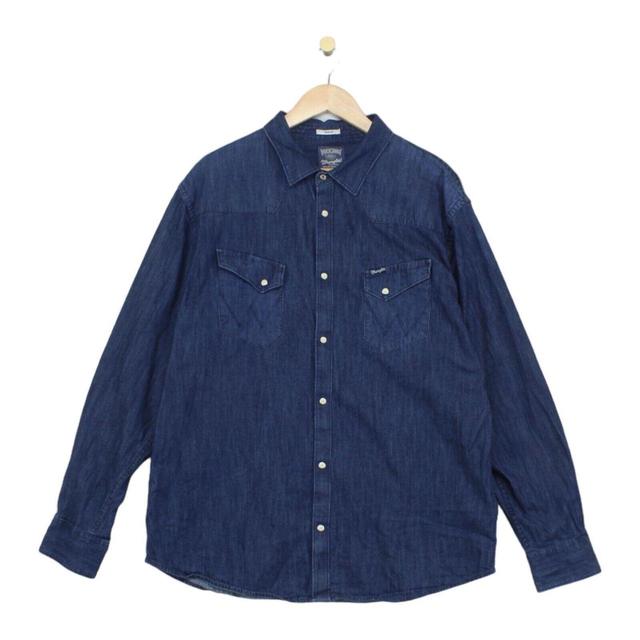 Wrangler Men's Shirt - Blue - XXL on Productcaster.