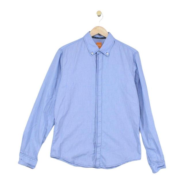 Hugo Boss Men's Shirt - Blue - M on Productcaster.