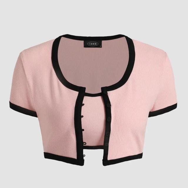 Cider Women's Crop top - Pink/Black - M on Productcaster.