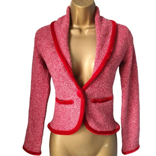 Moda International Women's Blazer Jacket - Pink/Red - UK 4 on Productcaster.